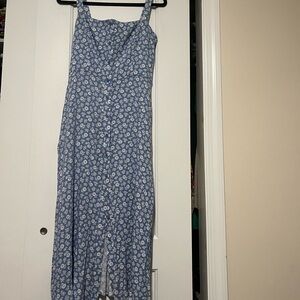 Reformation Blue Floral Midi Dress